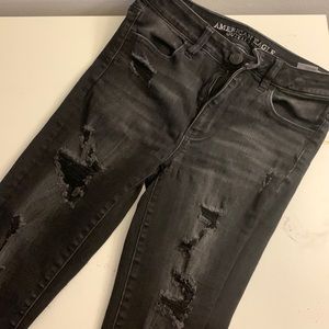 American Eagle black super stretch jeans